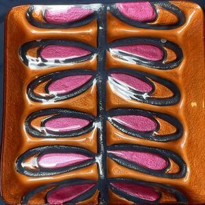 Fancy Art Glass Serving Plate Platter